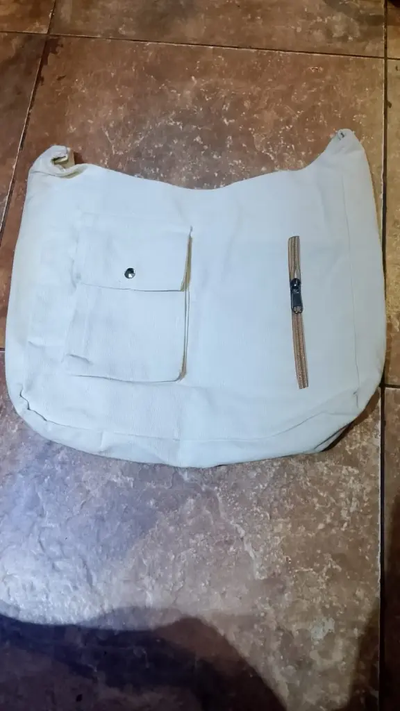 Minimalist Pocket Canvas Crossbody Bag